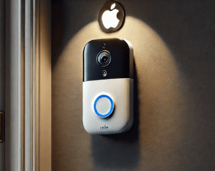 Apple smart doorbell with Face ID and Proxima chip integration for home security