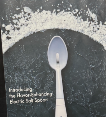 Kirin's Electric Salt Spoon at CES 2025 showcasing a new way to enhance food flavor without adding extra sodium.