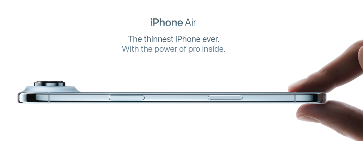 iPhone Air showcasing sleek design and minimalistic look representing Apple’s marketing strategy
