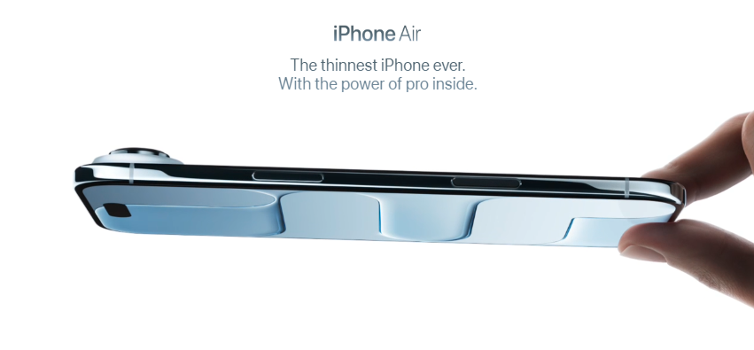 Apple iPhone Air 2025 model showcasing its thin and lightweight design